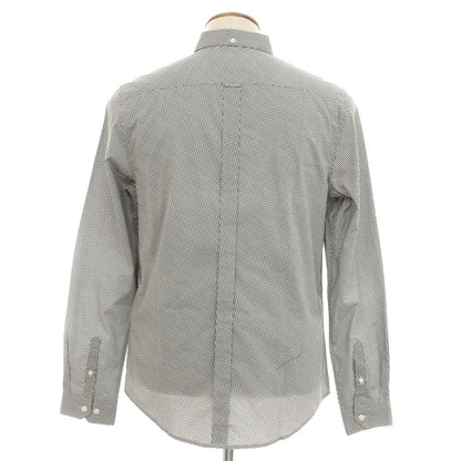 【中古】【未使用】ベンシャーマン Ben Sherman コットン 隠しボタンダウン カジュアルシャツ ブラックxホワイト【 M 】【 状態ランクS 】【 メンズ 】