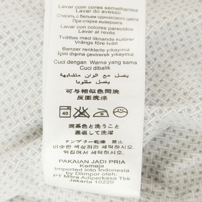 【中古】【未使用】ベンシャーマン Ben Sherman コットン 隠しボタンダウン カジュアルシャツ ブラックxホワイト【 M 】【 状態ランクS 】【 メンズ 】