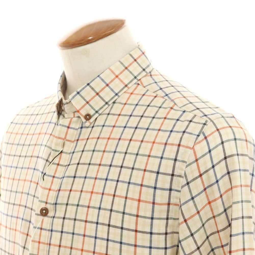 [Used] [Unused] Ben Sherman Cotton Check Button-Down Casual Shirt Beige [M] [Condition Rank S] [Men&