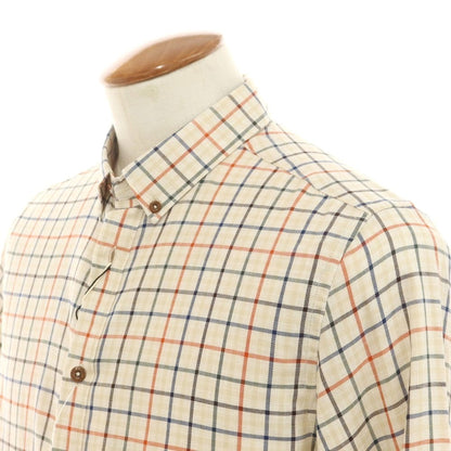 [Used] [Unused] Ben Sherman Cotton Check Button-Down Casual Shirt Beige [M] [Condition Rank S] [Men&