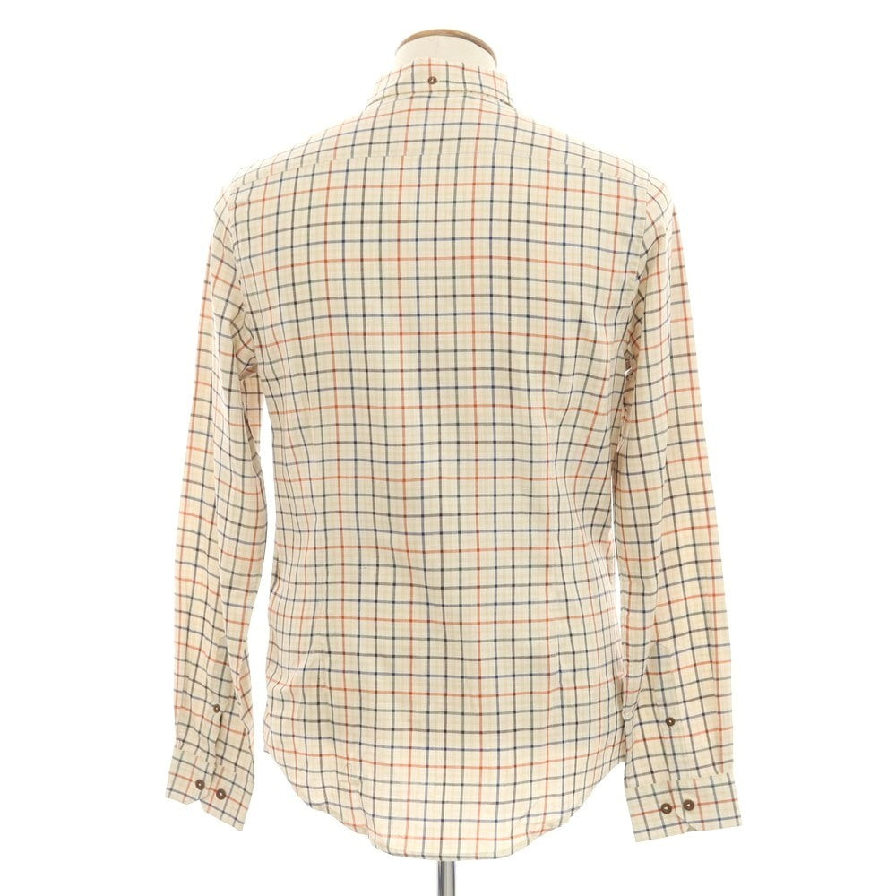 [Used] [Unused] Ben Sherman Cotton Check Button-Down Casual Shirt Beige [M] [Condition Rank S] [Men&