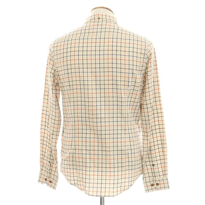[Used] [Unused] Ben Sherman Cotton Check Button-Down Casual Shirt Beige [M] [Condition Rank S] [Men&