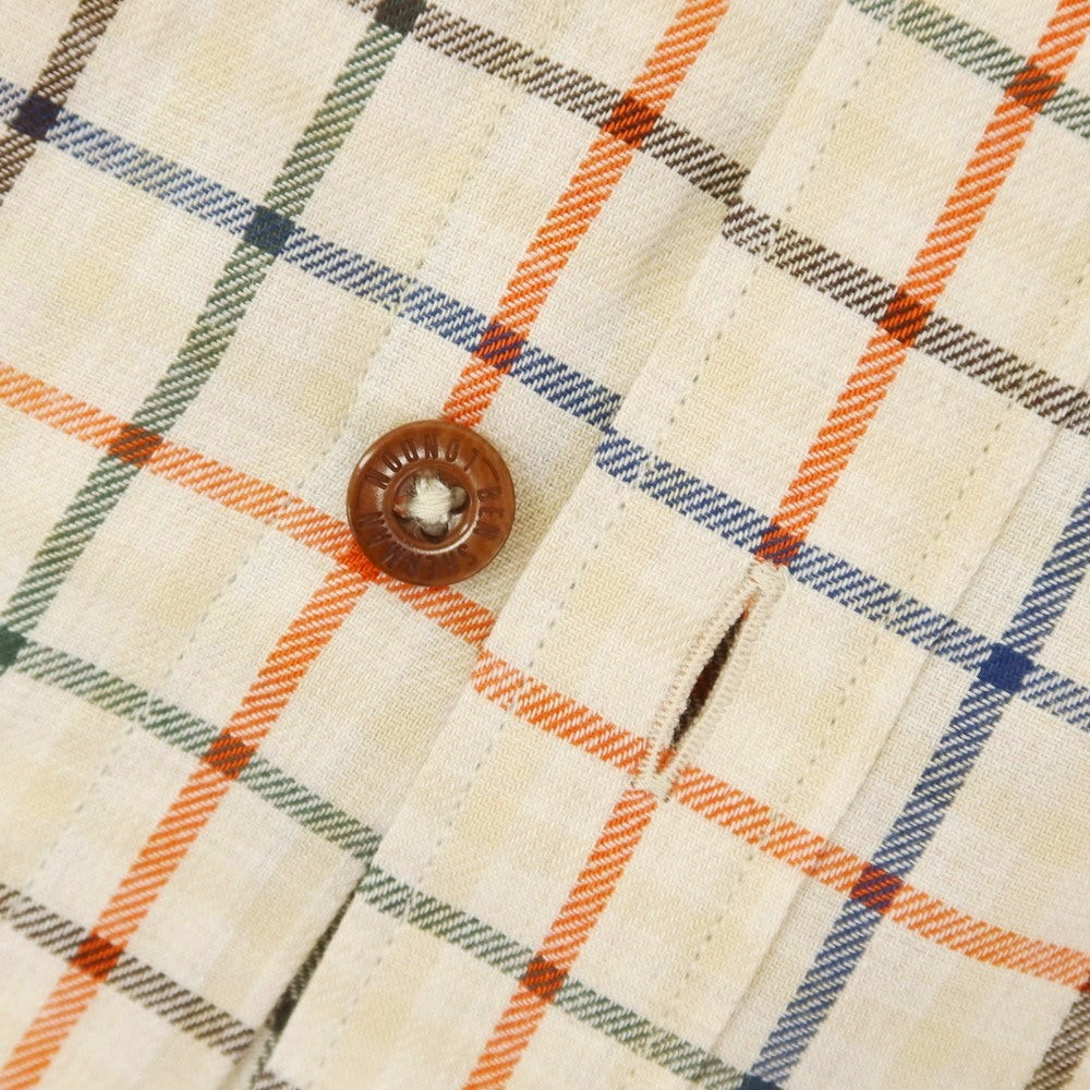 [Used] [Unused] Ben Sherman Cotton Check Button-Down Casual Shirt Beige [M] [Condition Rank S] [Men&