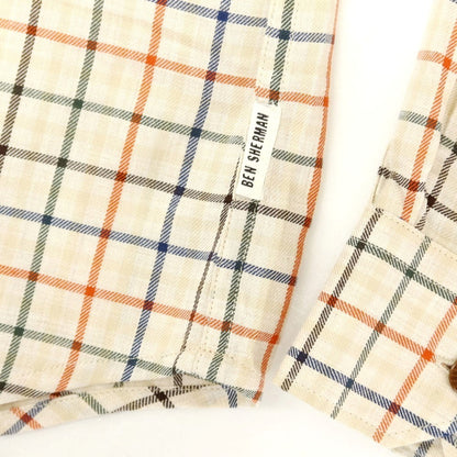 [Used] [Unused] Ben Sherman Cotton Check Button-Down Casual Shirt Beige [M] [Condition Rank S] [Men&