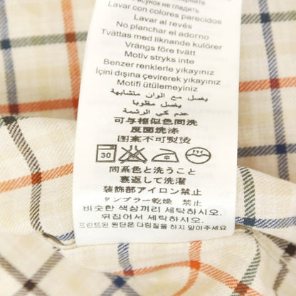 [Used] [Unused] Ben Sherman Cotton Check Button-Down Casual Shirt Beige [M] [Condition Rank S] [Men&