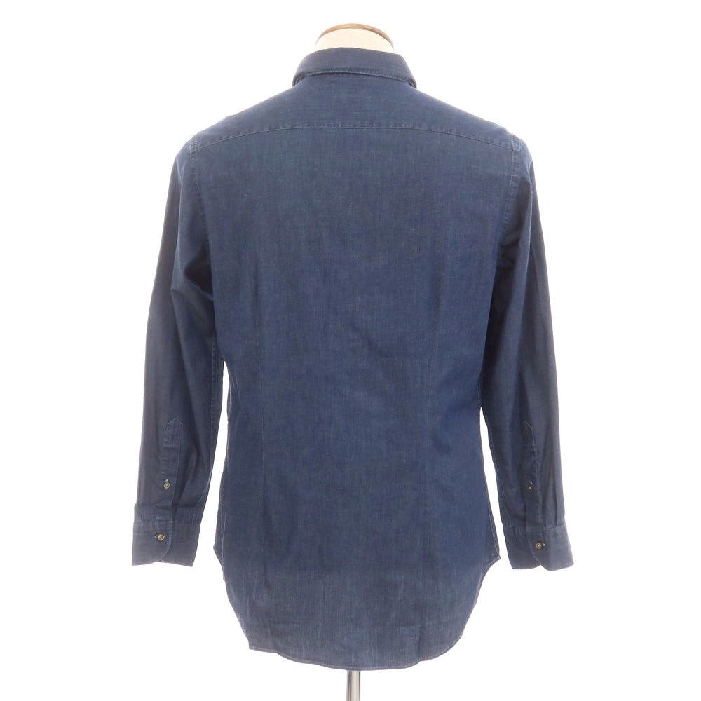 [Used] [Unused] Quid QJD Stretch Cotton Casual Shirt Navy [40] [Condition Rank S] [Men&