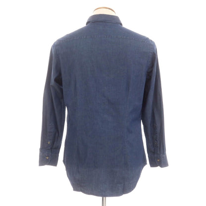 [Used] [Unused] Quid QJD Stretch Cotton Casual Shirt Navy [40] [Condition Rank S] [Men&