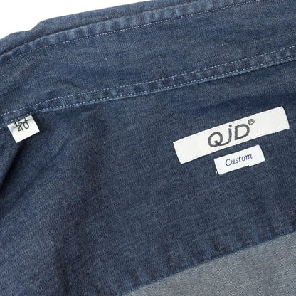 [Used] [Unused] Quid QJD Stretch Cotton Casual Shirt Navy [40] [Condition Rank S] [Men&