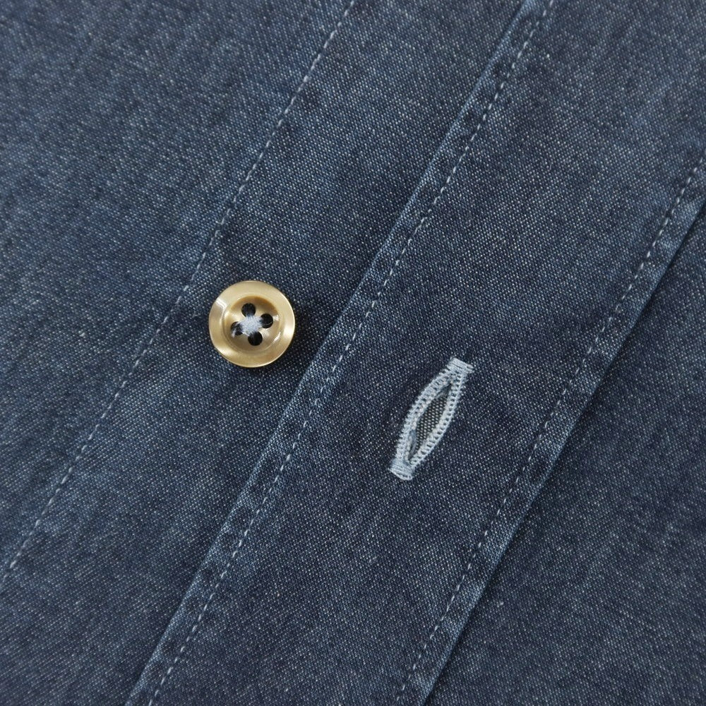 [Used] [Unused] Quid QJD Stretch Cotton Casual Shirt Navy [40] [Condition Rank S] [Men&