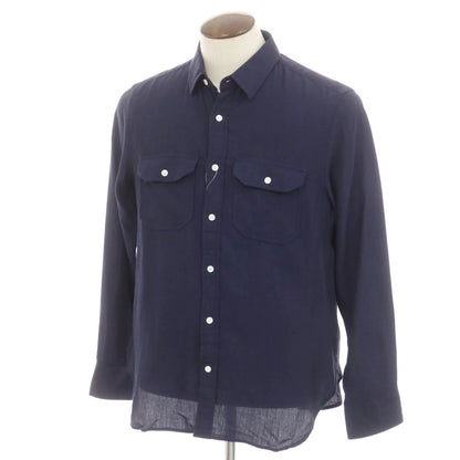 [Used] [Unused] Banana Republic Cotton Casual Shirt Navy [L] [Condition Rank S] [Men&
