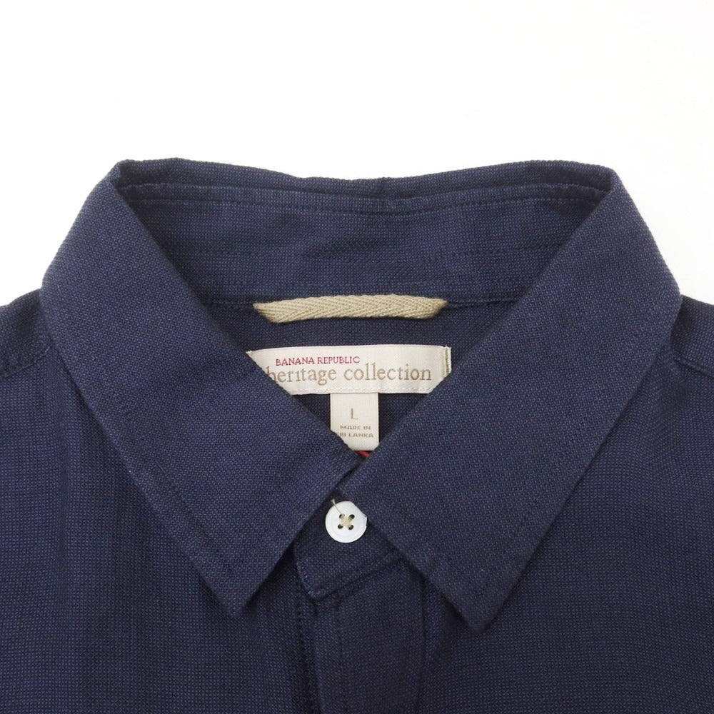 [Used] [Unused] Banana Republic Cotton Casual Shirt Navy [L] [Condition Rank S] [Men&