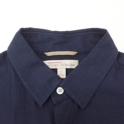 [Used] [Unused] Banana Republic Cotton Casual Shirt Navy [L] [Condition Rank S] [Men&