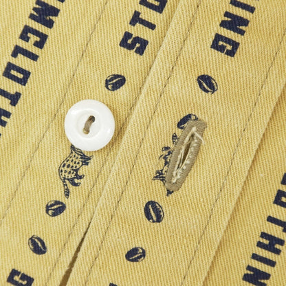 [Used] HUMAN MADE × POST OVERALLS Cotton Casual Shirt Yellow x Navy [L] [Condition Rank B] [Men&