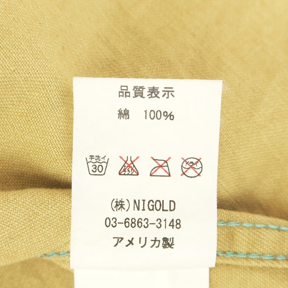 [Used] HUMAN MADE × POST OVERALLS Cotton Casual Shirt Yellow x Navy [L] [Condition Rank B] [Men&