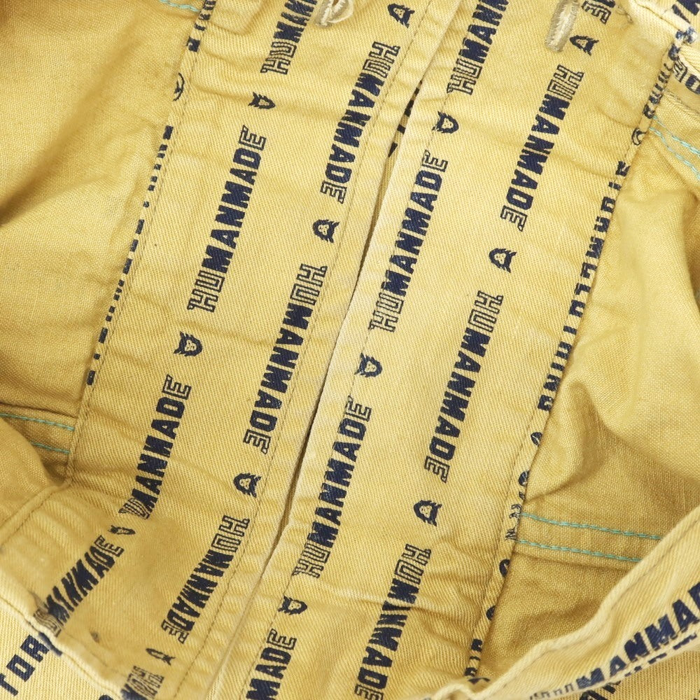 [Used] HUMAN MADE × POST OVERALLS Cotton Casual Shirt Yellow x Navy [L] [Condition Rank B] [Men&