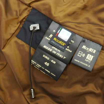 【中古】ムーレー MOORER ポリエステル SIRO-KM ファー ダウンジャケット ネイビー【 46 】【 状態ランクB 】【 メンズ 】