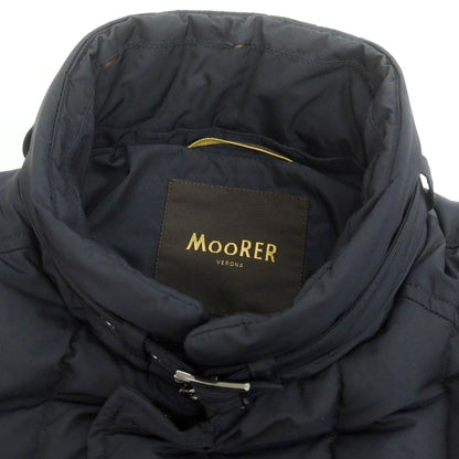 【中古】ムーレー MOORER ポリエステル SIRO-KM ファー ダウンジャケット ネイビー【 46 】【 状態ランクB 】【 メンズ 】