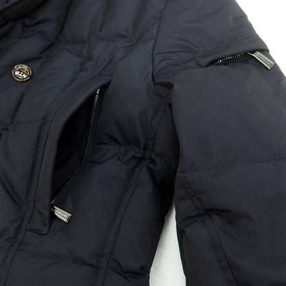 【中古】ムーレー MOORER ポリエステル SIRO-KM ファー ダウンジャケット ネイビー【 46 】【 状態ランクB 】【 メンズ 】