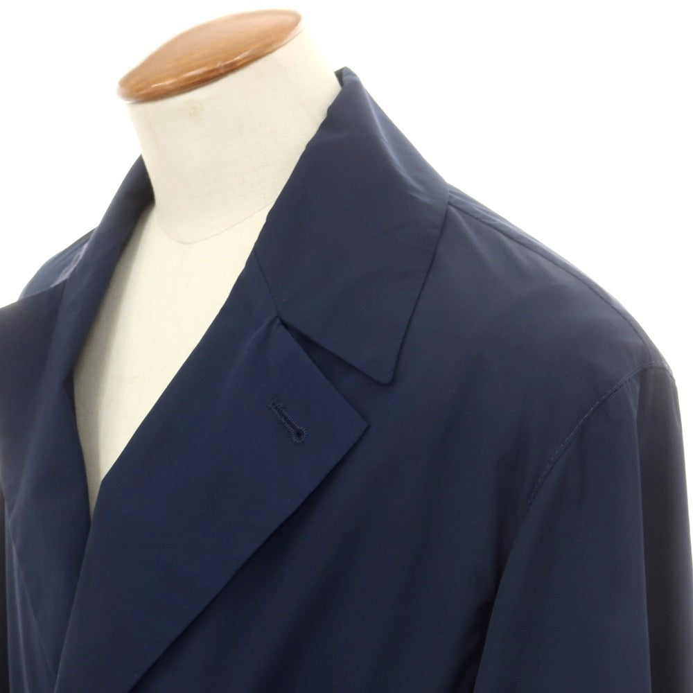 【中古】イーヴォ Hevo ポリエステルコットン ベルテッド チェスターフィールドコート ネイビー【 46 】【 状態ランクB 】【 メンズ 】