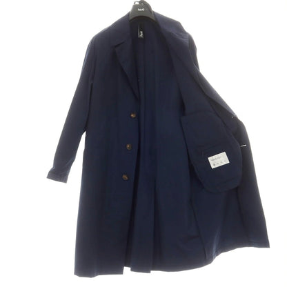 【中古】イーヴォ Hevo ポリエステルコットン ベルテッド チェスターフィールドコート ネイビー【 46 】【 状態ランクB 】【 メンズ 】