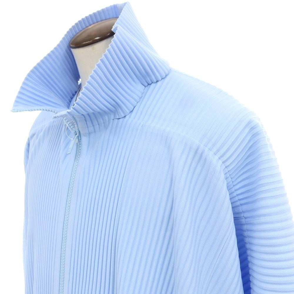 【中古】オム プリッセ イッセイミヤケ HOMME PLISSE ISSEY MIYAKE プリーツ加工 プリーツコート ライトブルー【サイズ表記なし（L位）】【 状態ランクB 】【 メンズ 】[EPD]