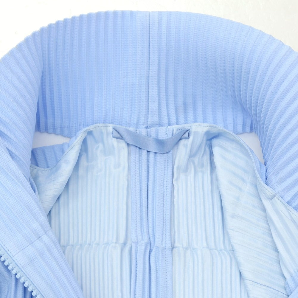 【中古】オム プリッセ イッセイミヤケ HOMME PLISSE ISSEY MIYAKE プリーツ加工 プリーツコート ライトブルー【サイズ表記なし（L位）】【 状態ランクB 】【 メンズ 】[EPD]