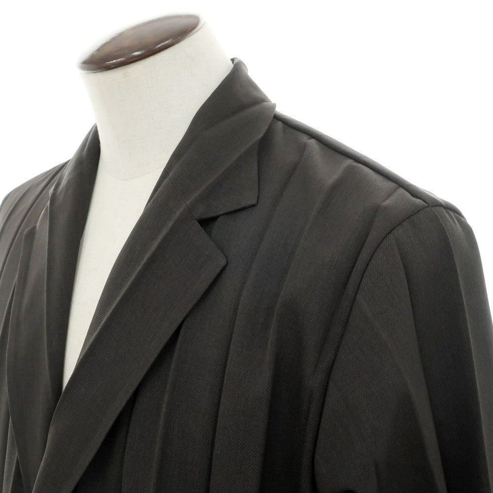 【中古】オム プリッセ イッセイミヤケ HOMME PLISSE ISSEY MIYAKE 2025年春夏 プリーツ加工 2B カジュアルジャケット ダークブラウン【 表記なし（L位） 】【 状態ランクA 】【 メンズ 】
