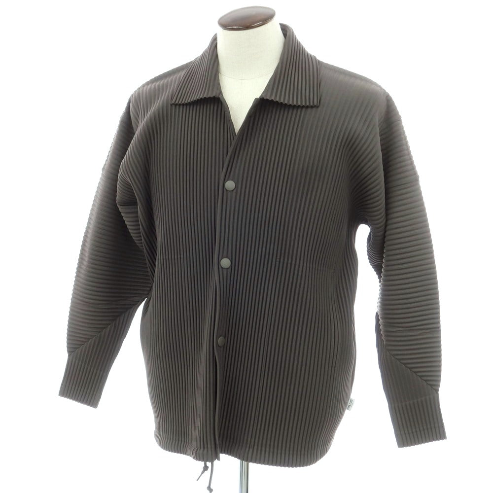 【中古】オム プリッセ イッセイミヤケ HOMME PLISSE ISSEY MIYAKE 2025年春夏 プリーツ ポリエステル系 ブルゾン グレー【 表記なし（L位） 】【 状態ランクA 】【 メンズ 】