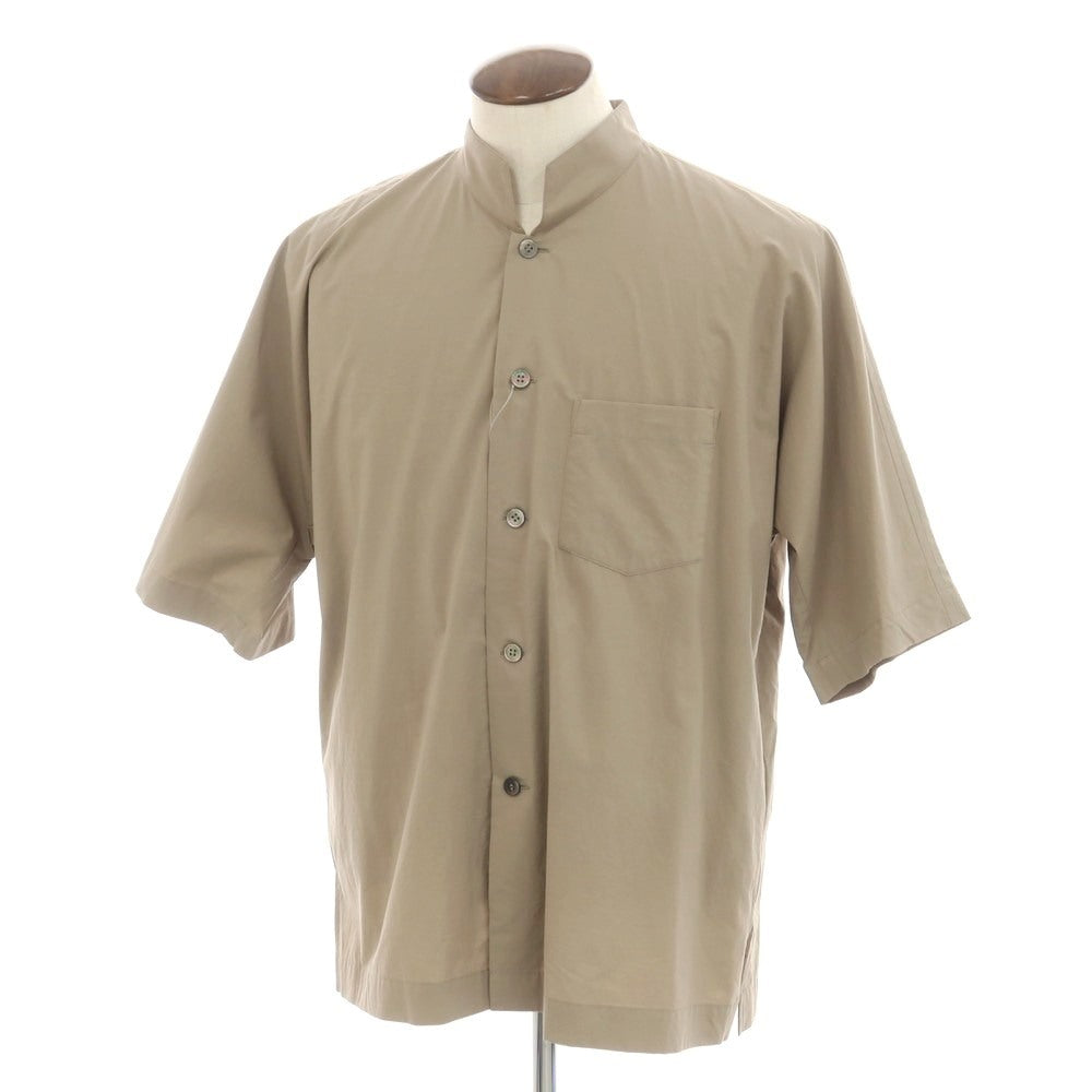[Used] Homme Plisse Issey Miyake HOMME PLISSE ISSEY MIYAKE Spring/Summer 2025 Cotton Mao Collar Short Sleeve Shirt Dark Greige [3] [Condition Rank A] [Men&