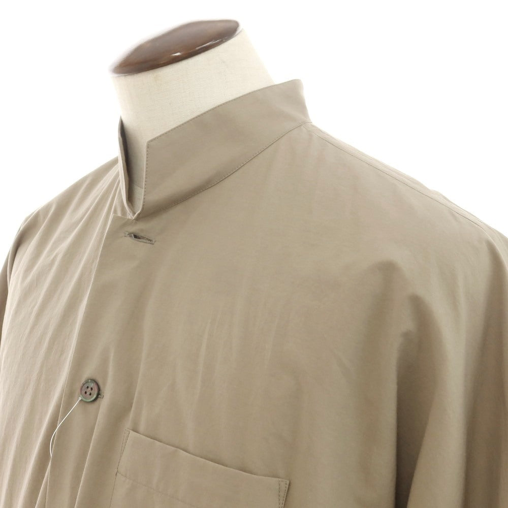 [Used] Homme Plisse Issey Miyake HOMME PLISSE ISSEY MIYAKE Spring/Summer 2025 Cotton Mao Collar Short Sleeve Shirt Dark Greige [3] [Condition Rank A] [Men&