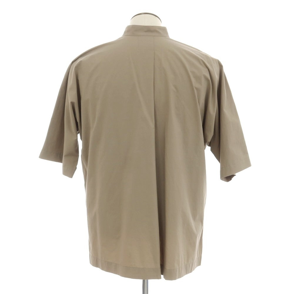 [Used] Homme Plisse Issey Miyake HOMME PLISSE ISSEY MIYAKE Spring/Summer 2025 Cotton Mao Collar Short Sleeve Shirt Dark Greige [3] [Condition Rank A] [Men&