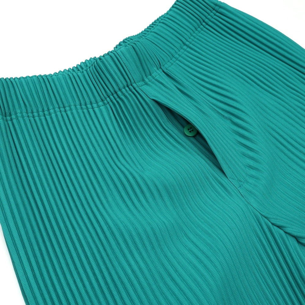 【中古】オム プリッセ イッセイミヤケ HOMME PLISSE ISSEY MIYAKE 2025年春夏 プリーツ イージーパンツ エメラルドグリーン【 サイズ表記なし（L位） 】【 状態ランクA 】【 メンズ 】 [EPD]
