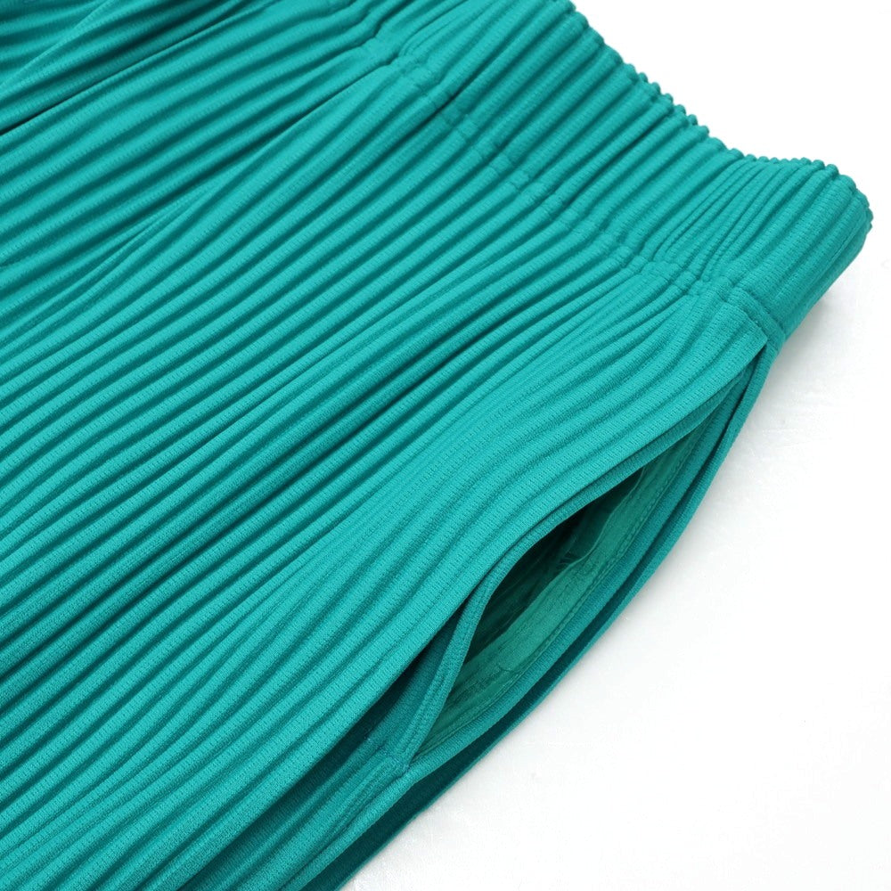 【中古】オム プリッセ イッセイミヤケ HOMME PLISSE ISSEY MIYAKE 2025年春夏 プリーツ イージーパンツ エメラルドグリーン【 サイズ表記なし（L位） 】【 状態ランクA 】【 メンズ 】 [EPD]