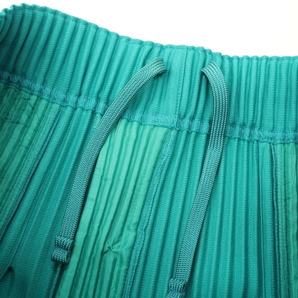 【中古】オム プリッセ イッセイミヤケ HOMME PLISSE ISSEY MIYAKE 2025年春夏 プリーツ イージーパンツ エメラルドグリーン【 サイズ表記なし（L位） 】【 状態ランクA 】【 メンズ 】 [EPD]