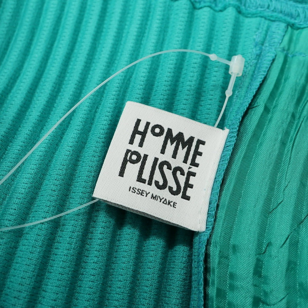【中古】オム プリッセ イッセイミヤケ HOMME PLISSE ISSEY MIYAKE 2025年春夏 プリーツ イージーパンツ エメラルドグリーン【 サイズ表記なし（L位） 】【 状態ランクA 】【 メンズ 】 [EPD]