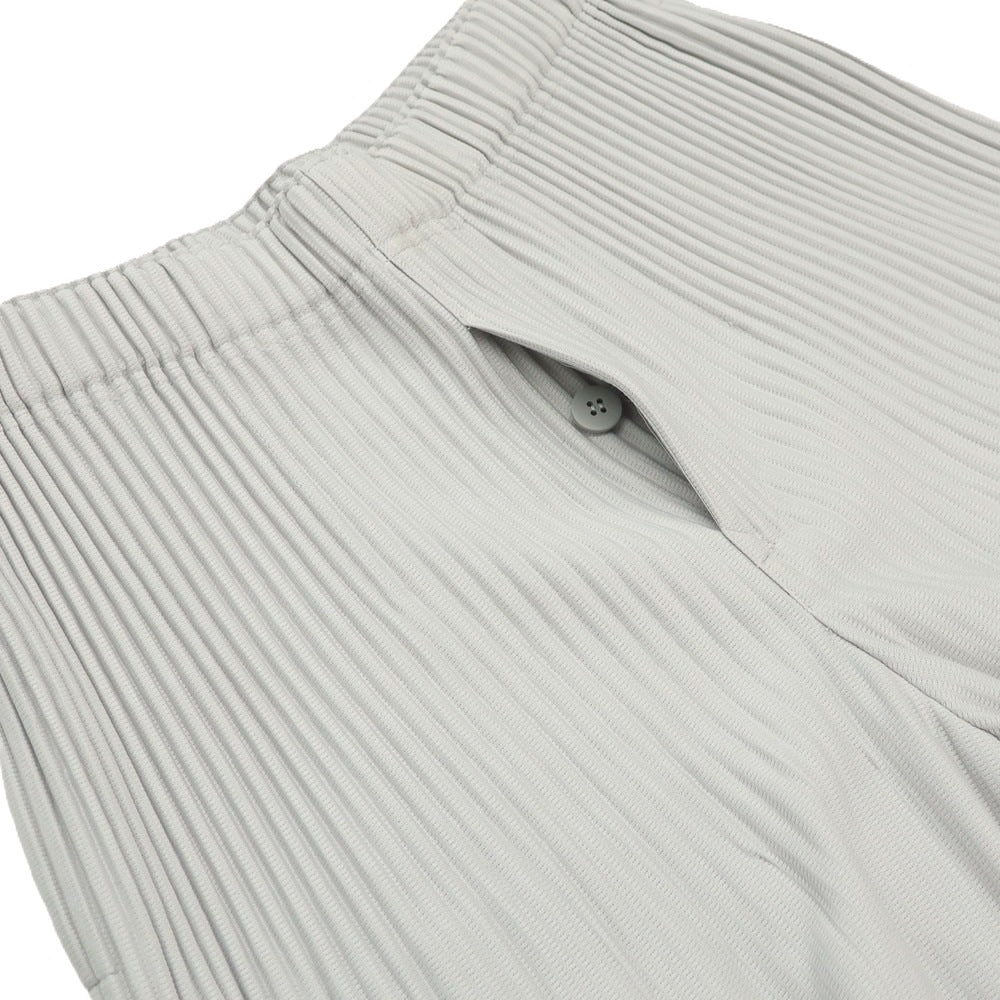 【中古】オム プリッセ イッセイミヤケ HOMME PLISSE ISSEY MIYAKE ポリエステル プリーツ イージーパンツ ライトグレー【 1 】【 状態ランクA 】【 メンズ 】[DPD]