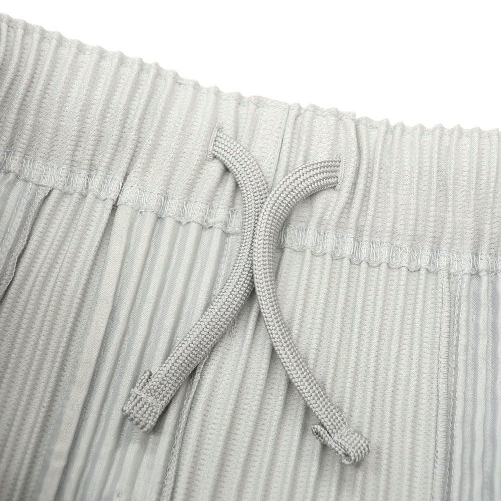 【中古】オム プリッセ イッセイミヤケ HOMME PLISSE ISSEY MIYAKE ポリエステル プリーツ イージーパンツ ライトグレー【 1 】【 状態ランクA 】【 メンズ 】[DPD]