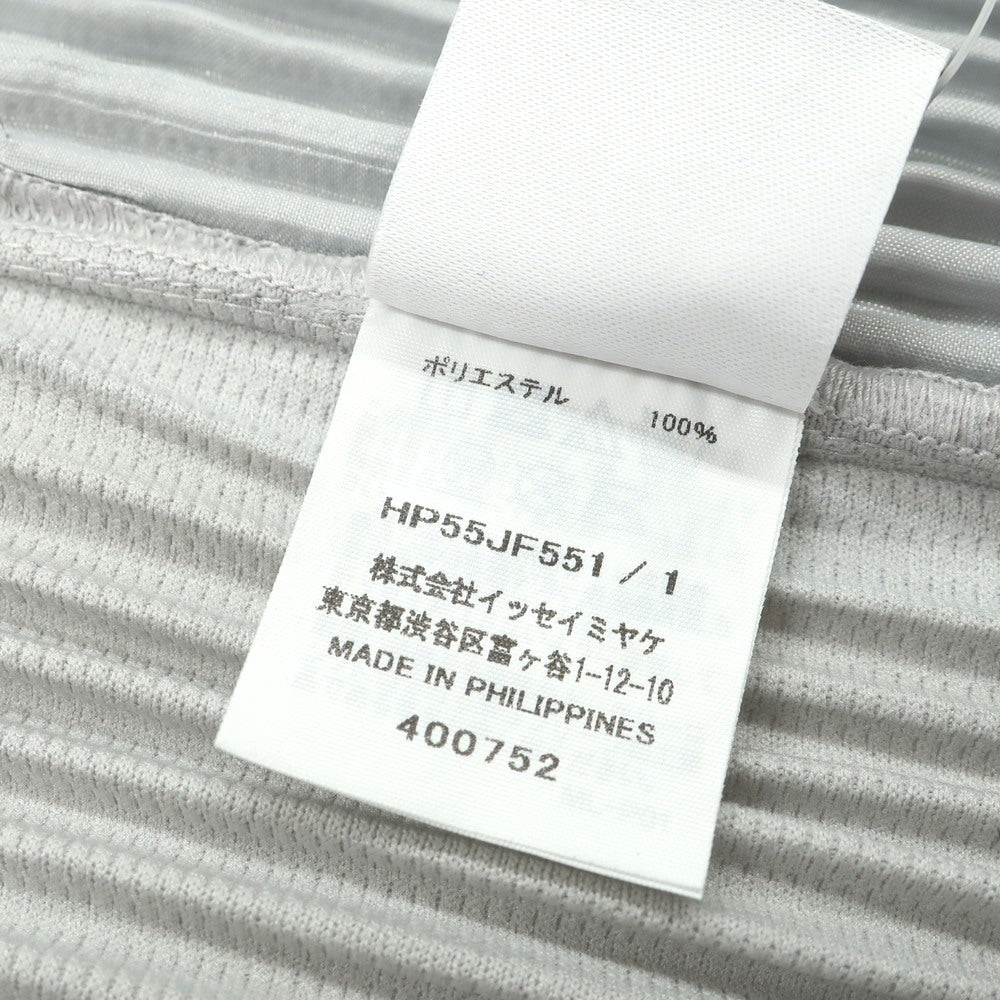 【中古】オム プリッセ イッセイミヤケ HOMME PLISSE ISSEY MIYAKE ポリエステル プリーツ イージーパンツ ライトグレー【 1 】【 状態ランクA 】【 メンズ 】[DPD]