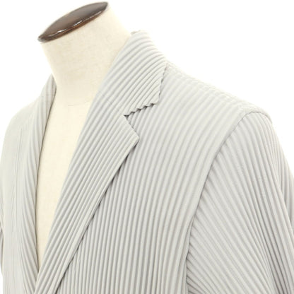 [Used] Homme Plisse Issey Miyake Pleated Casual Jacket Light Gray [3] [Condition Rank A] [Men&