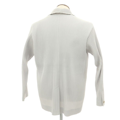 [Used] Homme Plisse Issey Miyake Pleated Casual Jacket Light Gray [3] [Condition Rank A] [Men&