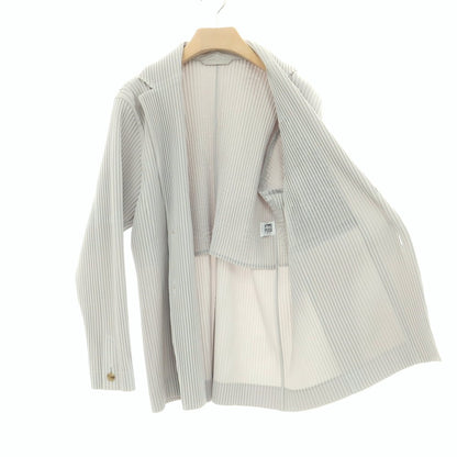[Used] Homme Plisse Issey Miyake Pleated Casual Jacket Light Gray [3] [Condition Rank A] [Men&