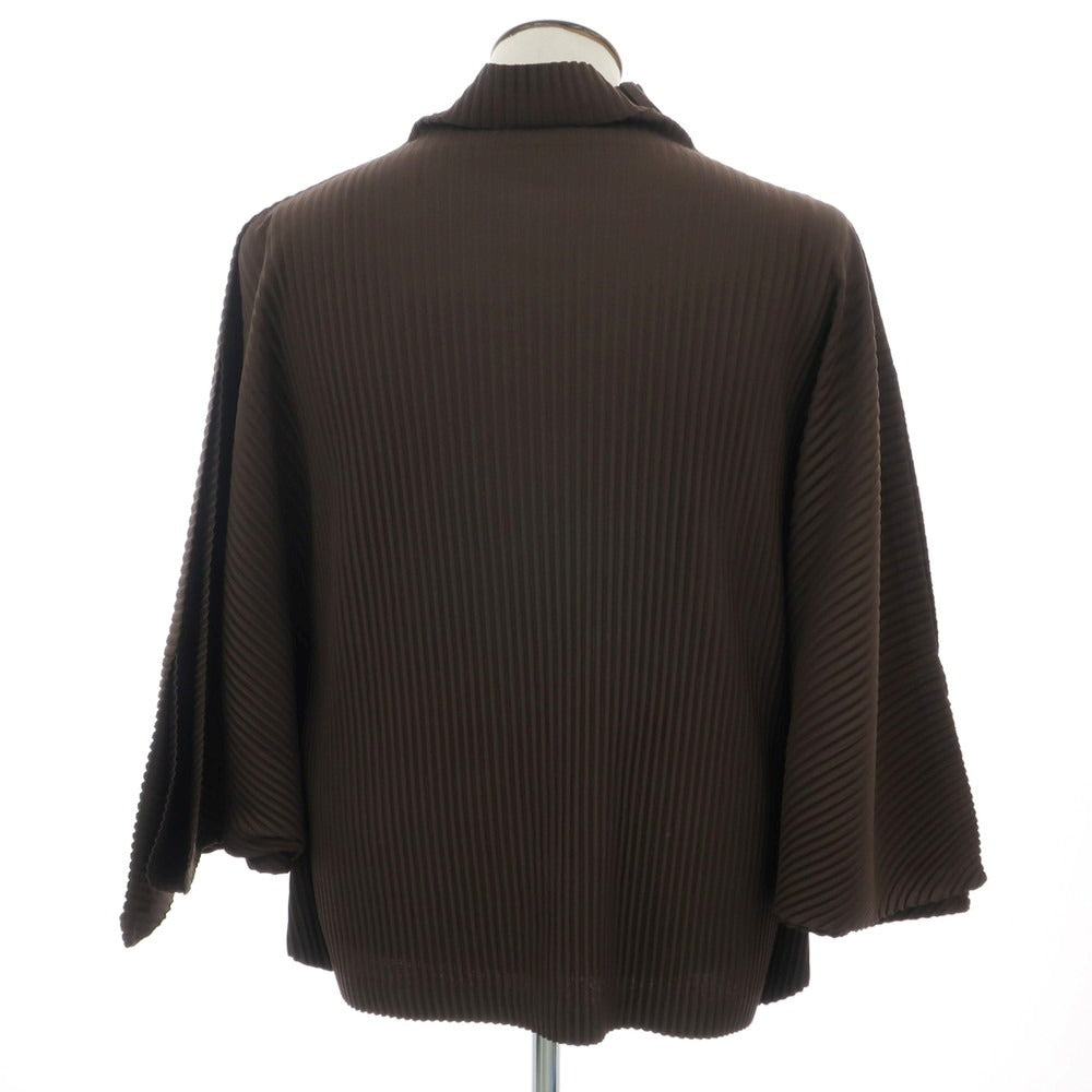 [Used] Homme Plissé Issey Miyake Spring/Summer 2025 Pleated Cut and Sew Dark Brown [No description (L size)] [Condition Rank A] [Men&