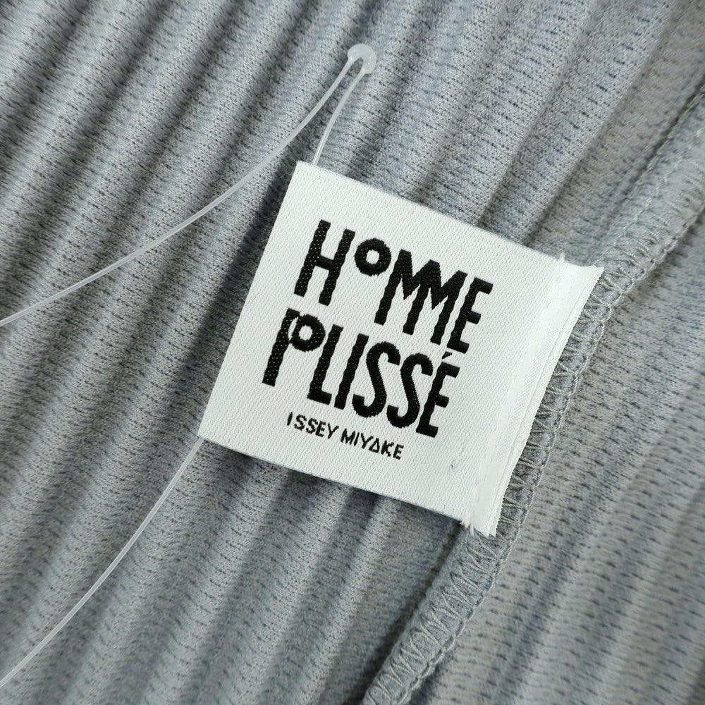 [Used] Homme Plissé Issey Miyake Spring/Summer 2025 Pleated High Neck Short Sleeve Cut and Sew Blue Gray [No Size (L)] [Condition Rank A] [Men&