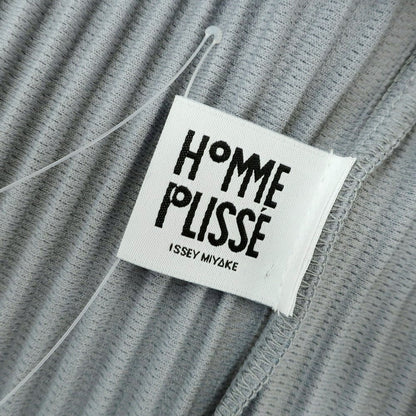 [Used] Homme Plissé Issey Miyake Spring/Summer 2025 Pleated High Neck Short Sleeve Cut and Sew Blue Gray [No Size (L)] [Condition Rank A] [Men&