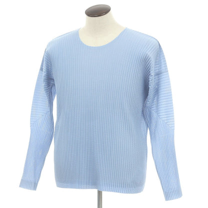 【中古】オム プリッセ イッセイミヤケ HOMME PLISSE ISSEY MIYAKE 2025年春夏 プリーツ 長袖 カットソー ライトブルー【 表記なし（L位） 】【 状態ランクA 】【 メンズ 】