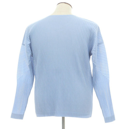 【中古】オム プリッセ イッセイミヤケ HOMME PLISSE ISSEY MIYAKE 2025年春夏 プリーツ 長袖 カットソー ライトブルー【 表記なし（L位） 】【 状態ランクA 】【 メンズ 】