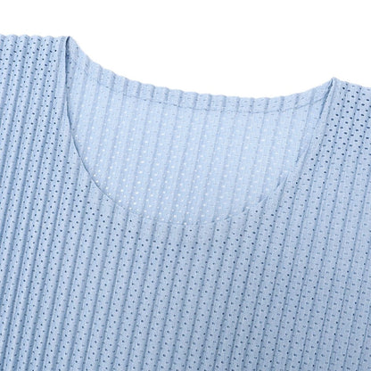 【中古】オム プリッセ イッセイミヤケ HOMME PLISSE ISSEY MIYAKE 2025年春夏 プリーツ 長袖 カットソー ライトブルー【 表記なし（L位） 】【 状態ランクA 】【 メンズ 】