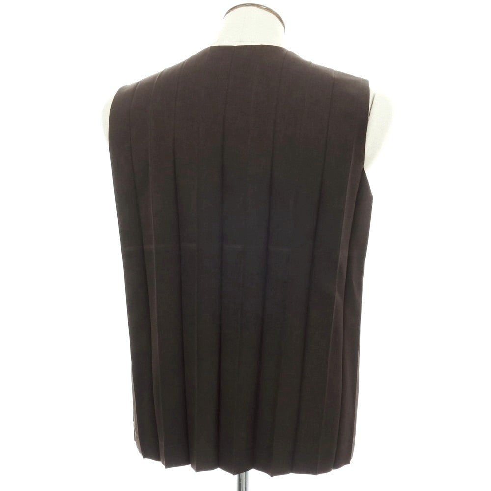 【中古】オム プリッセ イッセイミヤケ HOMME PLISSE ISSEY MIYAKE 2025年春夏 アコーディオンプリーツ ベスト ダークブラウン【サイズ表記なし（L位）】【 状態ランクA 】【 メンズ 】