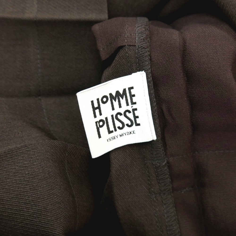 【中古】オム プリッセ イッセイミヤケ HOMME PLISSE ISSEY MIYAKE 2025年春夏 アコーディオンプリーツ ベスト ダークブラウン【サイズ表記なし（L位）】【 状態ランクA 】【 メンズ 】