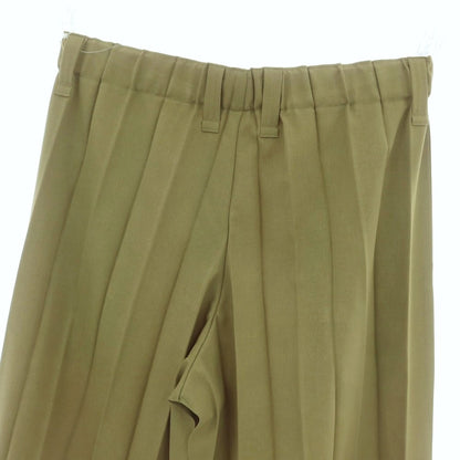 【中古】オム プリッセ イッセイミヤケ HOMME PLISSE ISSEY MIYAKE 2025年春夏 ポリエステル系 プリーツ ストレートパンツ グリーン【 表記なし（L位） 】【 状態ランクA 】【 メンズ 】